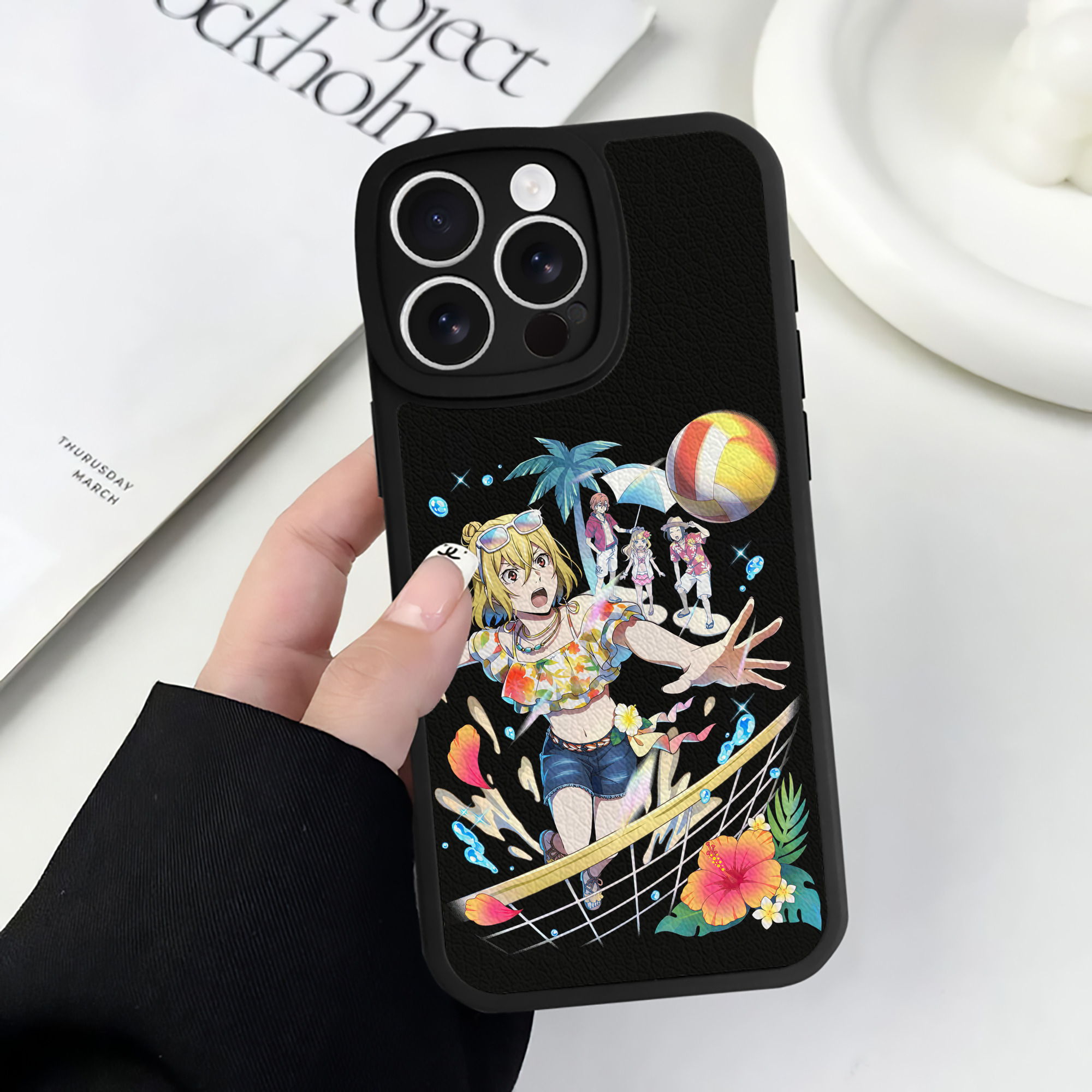 （画像用） 文豪ストレイドッグス Bungo Stray Dogs 【iPhone 16シリーズ対応】シリコンスマホケース（レザー調） 材質：シリコン
